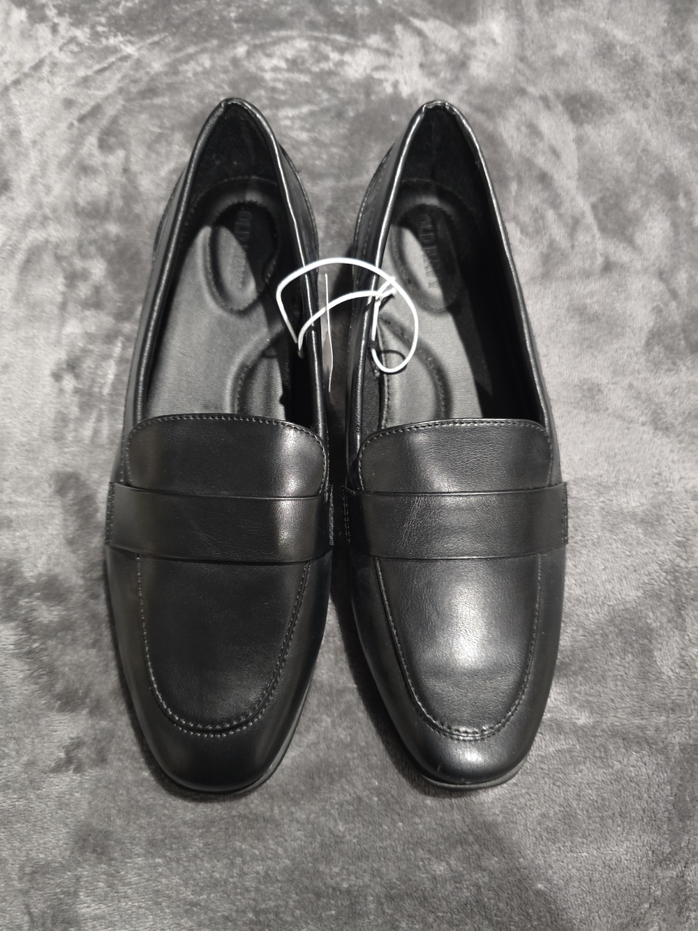 Classic Black Leather Slip-On Loafers